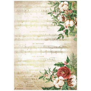 Papier ryżowy A4 - Stamperia Romantic Home muzyka