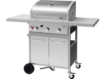 GRILL GAZOWY 12,8 KW ŻELIWNY RUSZT PALNIK BOCZNY