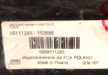 HMOTA KOBEREC KRYTINA KUFRU JEEP RENEGADE IV WK2 10- ORIG 52102173