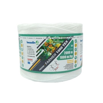 SZNUREK ROLNICZY 2000MB BUDOWLANY OGRODNICZY DO SNOPOWIĄZAŁKI 1000 TEX 2KG