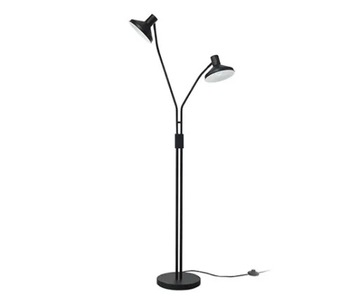 Lampa stojąca dwuramienna czarna 150 cm