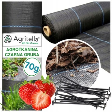 Agrotkanina pod TRUSKAWKI MATA ANTYCHWASTOWA WŁÓKNINA 0,6x50m 70g +SZPILKI