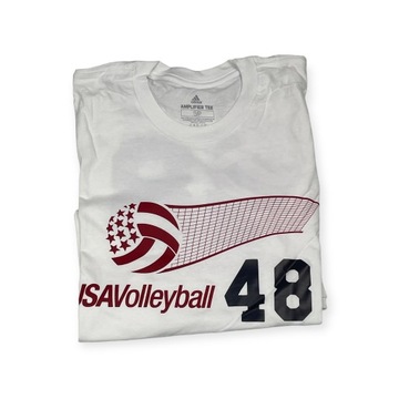 Мужская белая футболка ADIDAS VOLLEYBALL S 48