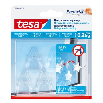 Haczyk 77734 Tesa 5 szt. 200 g przezroczysty