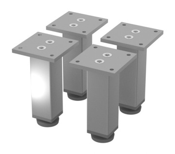 4 x ALUMINIOWA NÓŻKA MEBLOWA 100 MM ALU REGULOWANA
