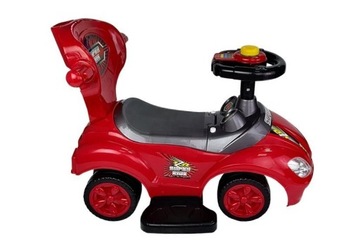 Mega Car 3in1 Red Ride-On с толкателем