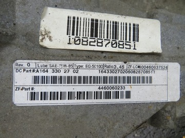 DIFER NÁPRAVA PŘEDNÍ A1643302702 MERCEDES W164 6.3