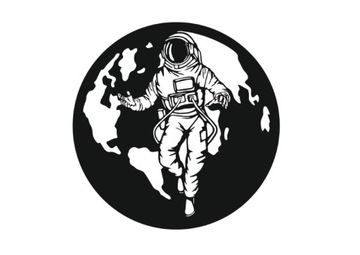 Obraz ozdoba ażurowa ASTRONAUTA 40cm hdf