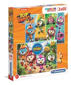 Puzzle 2x60el SUPER KOLOR Ptasia Akademia k-21610