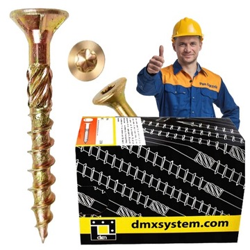 WKRĘTY CIESIELSKIE DO DREWNA 4,5x45 STOŻKOWE TORX 200szt CS 45045 DOMAX