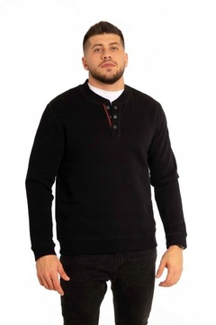 Sweter zapinany na napy Norman Czarny 4XL