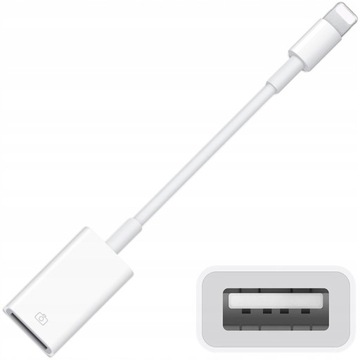 PRZEJŚCIÓWKA ADAPTER LIGHTNING USB OTG USB-A KABEL PENDRIVE DO IPHONE IPAD