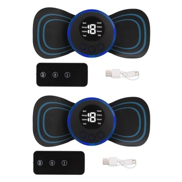 2X ЭЛЕКТРОСТИМУЛЯЦИОННЫЙ МАССАЖЕР ШЕИ ШЕИ МЫШЦЫ ЖИВОТА EMS USB ПУЛЬТ ПУЛЬТА