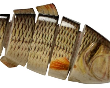 ПРИМАНКА, ВОБЛЕР, тонущая, СЛОМАННАЯ, 6 сегментов, ЩУКА