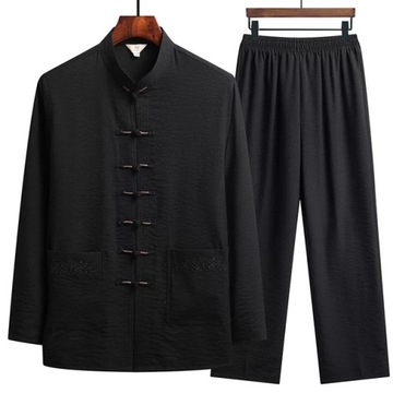 Koszula męska retro stojący kołnierz top