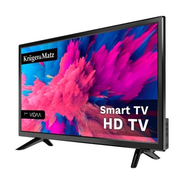 ТВ 24'' LED SMART TV VIDAA WI-FI NETFLIX DVB-T2 HEVC KRUGERMATZ