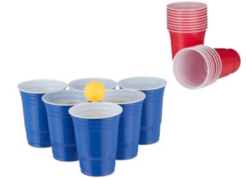Gra piwny ping - pong beer zestaw 50x kubków i 6x piłka do gry impreza