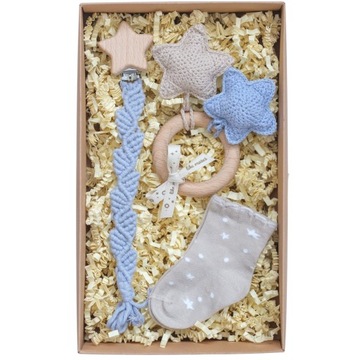 LikeMoses Prezent dla niemowlaka box zestaw wyprawkowy baby shower chrzest