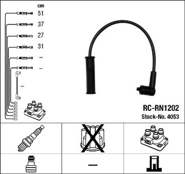 KABEL ZAPALOVACÍ NGK 4053 RC-RN1202