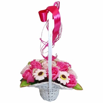 Букет-корзина из мыльных цветов АРОМАТНЫЙ УНИКАЛЬНЫЙ ПОДАРОК ​​ПОДАРОК ​​ДЛЯ ЖЕНЩИНЫ