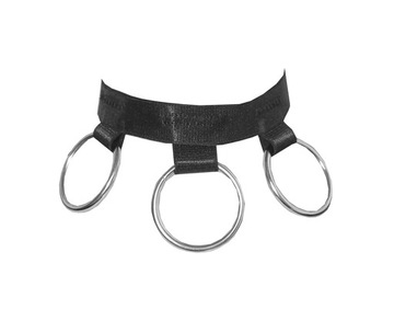 Obroża rockowa choker naszyjnik duże kółka O035