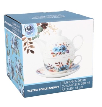 ФАРФОРОВЫЙ ЧАЙНИК С ЧАШКОЙ НАБОР ЧАЙНИКОВ 390МЛ