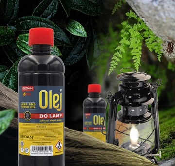 Черная масляная лампа 24 см, ламповое масло и упаковка фитиля.