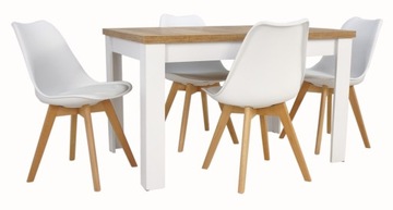 MAŁY zestaw kuchenny skandynawski stół i 4 krzesła