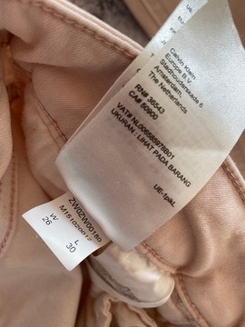 jeansy CALVIN KLEIN 26/30 blady róż / rurki / 8526