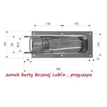 ZÁMEK PANT BOKU BOČNÍ LUBLIN PŘÍVĚSU