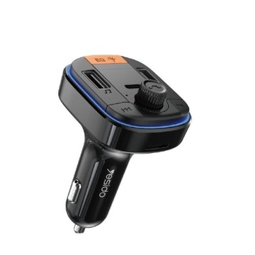 Yesido BT5.0 - FM Transmiter Y45 43W LED USB-2xA+C + MicroSD, BLACK CZARNY