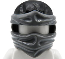 LEGO Ninjago maska ninja - czarno-szara