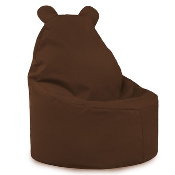 BRĄZOWY FOTEL PUFA DLA DZIECI TEDDY