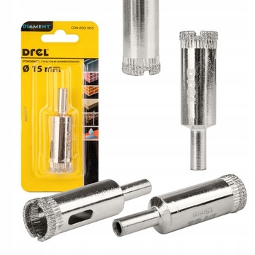 АЛМАЗНАЯ КОРОНОЧНАЯ ПИЛА ДЛЯ КЕРАМИКИ КЕРАМИЧЕСКАЯ ПЛИТКА ГЛАЗУРЬ СТЕКЛО 15 мм