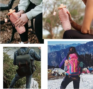 СКЛАДНАЯ СПОРТИВНО-ТУРИСТИЧЕСКАЯ БУТЫЛКА, СЕРАЯ