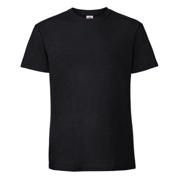 Fruit of The Loom - GRUBY T-shirt Koszulka PREMIUM 195g ringspun black XL