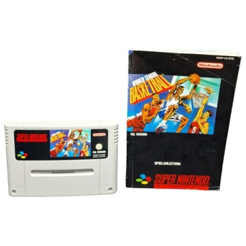 World League Basketball Nintendo SNES kartridż i instrukcja