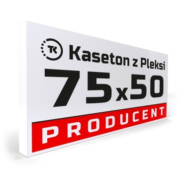Kaseton z Pleksi reklamowy LED 75x50cm
