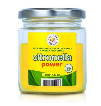 ŚWIECA ZAPACHOWA Z CITRONELLĄ CITRONELLA POWER LA CASA DE LOS AROMAS 130 G