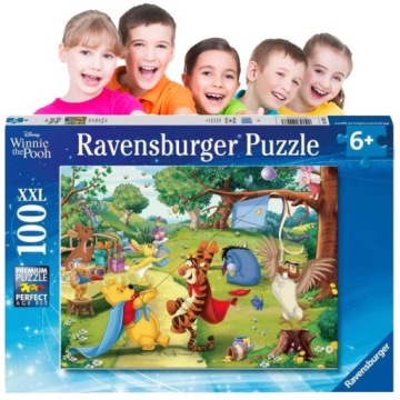 Velké Puzzle pro Děti 100 medvídek Pú Radost