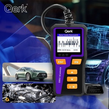 ДИАГНОСТИЧЕСКИЙ ИНТЕРФЕЙС OBD2 ТЕСТЕР ПОЛЬСКОЕ МЕНЮ QERK T51 ЦВЕТ ELM327