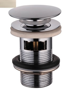 СЛИВНАЯ ПРОБКА ДЛЯ РАКОВИНЫ click-clack с переливом, хром CKK_02R1 Kuchinox