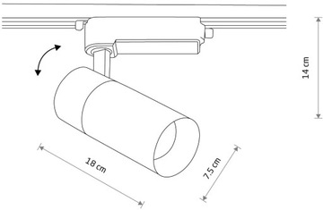 NOWODVORSKI 10384 ПРОФИЛЬ TINOS СВЕТОДИОДНЫЙ РЕЛЬСОВЫЙ СВЕТИЛЬНИК 3000К 30ВТ