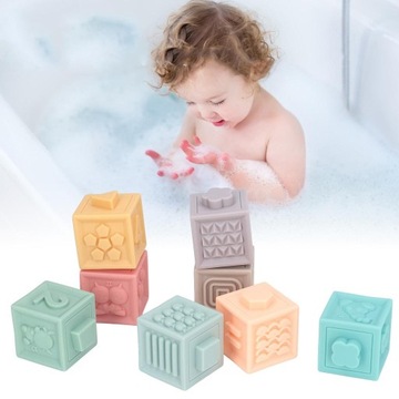 НАБОР МЯГКИХ СЕНСОРНЫХ БЛОКОВ ДЛЯ ДЕТЕЙ 12 шт.