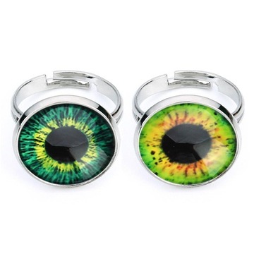 2x20 Стеклянный кабошон с рисунком глаз для