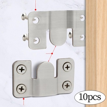 10 шт. кронштейны для скрытого монтажа, крючки для картин, стальная рама, большой настенный кронштейн