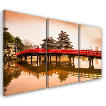 OBRAZ TRYPTYK Japonia Most Drzewa Natura 120x80