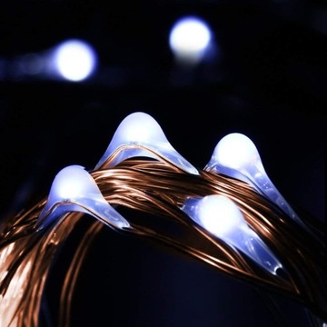 OGRODOWE LAMPKI SOLARNE ŚWIATEŁKA CZUJNIK 10m LED