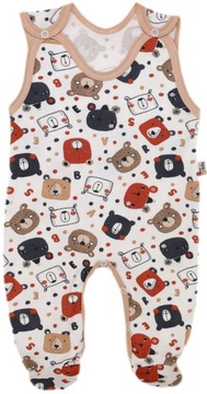 ŚPIOCHY NIEMOWLĘCE ŚPIOSZKI BAWEŁNIANE ROZPINANE r.74 SPACE BEAR /18/