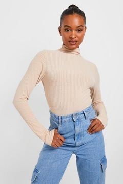 LC91201 *BOOHOO TALL PRĄŻKOWANE BODY DŁUGI RĘKAW M